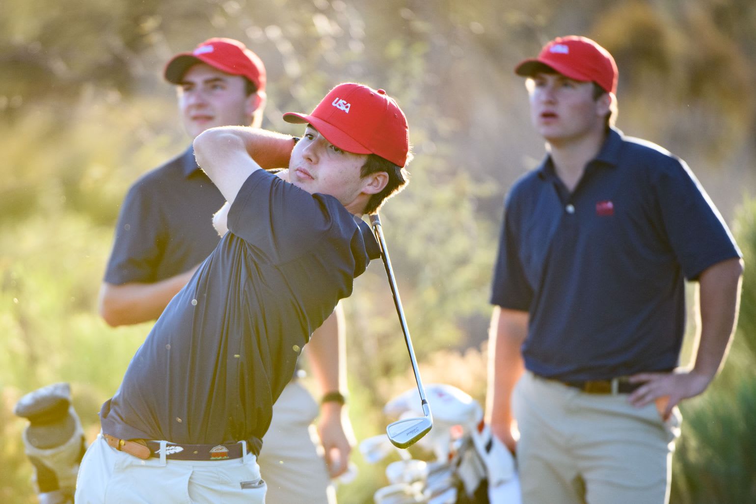 Future Vanderbilt teammates Will Hartman, Tyler Mawhinney and Luke Colton at USNJT Training Camp (USGA/E. M. Pio Roda)