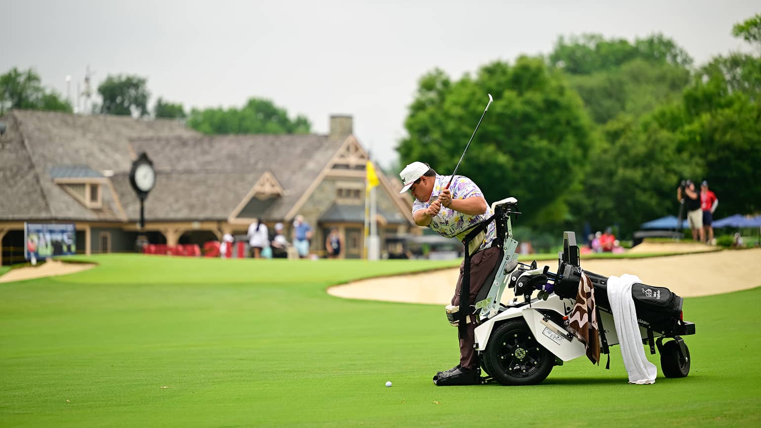 Max Togisala finished in a tie for third place overall and set a new 54-hole scoring record for seated players. (Logan Whitton/USGA)