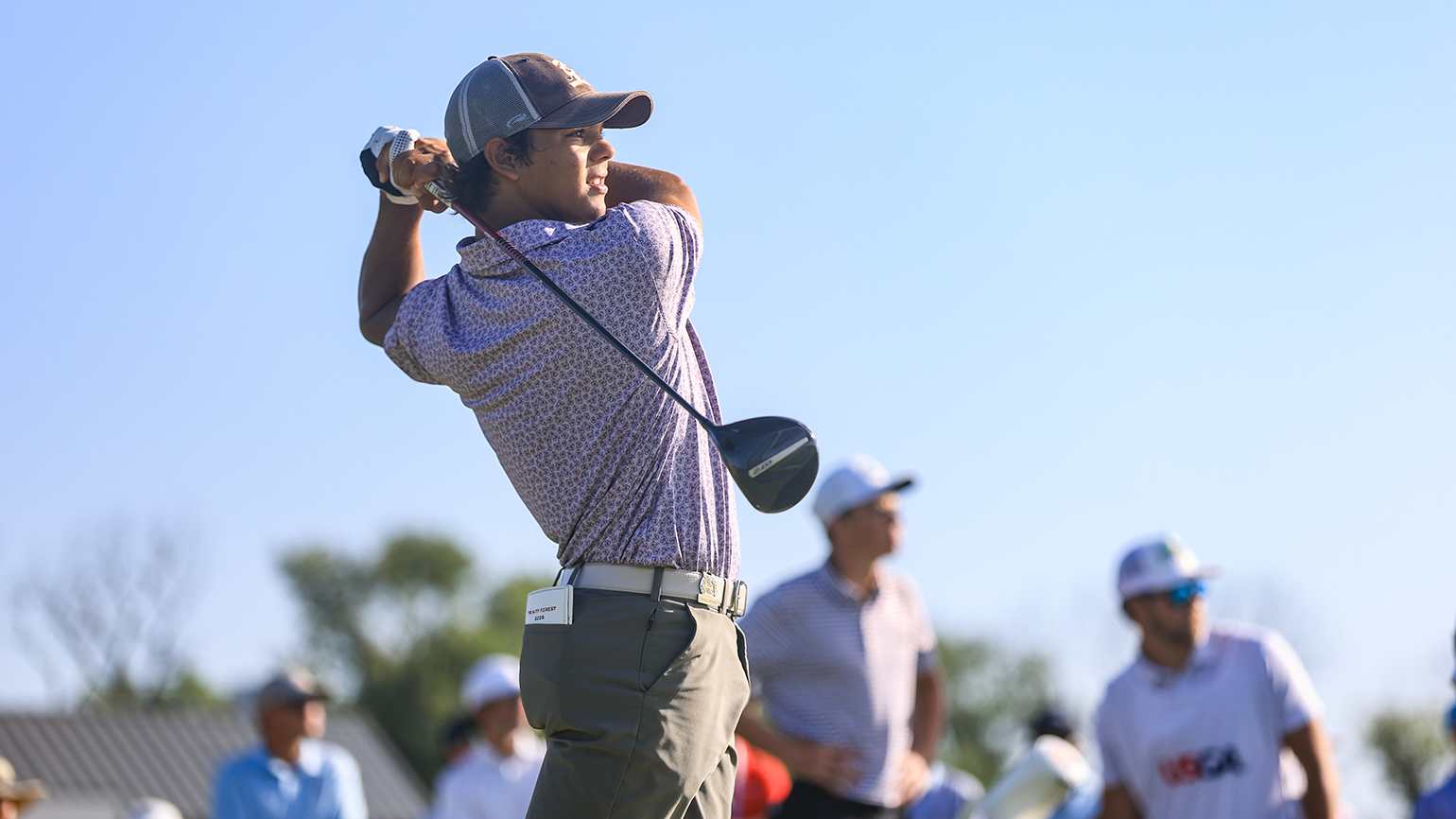 Charlie Woods, son of 15-time major champion Tiger Woods, survived a playoff to qualify for his third consecutive U.S. Junior Amateur. (USGA/Dustin Satloff)
