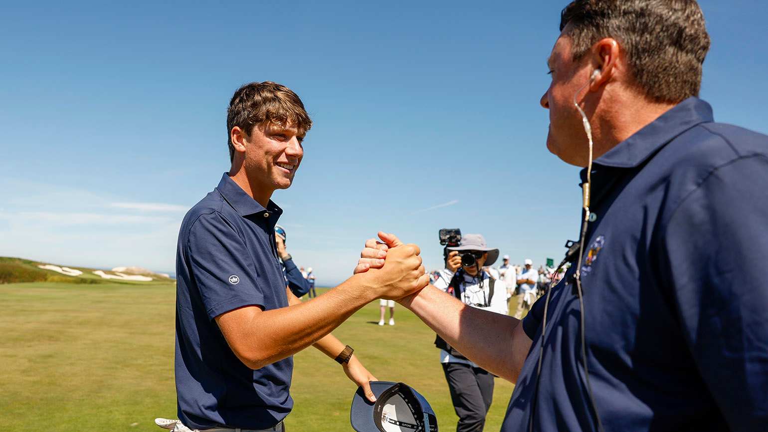 A couple of weeks after winning the U.S. Amateur, Mason Howell provided an excellent boost to Captain Nathan Smith's USA Walker Cup Team, going 2-0-1 in the victory at Cypress Point Club. (USGA/Chris Keane)