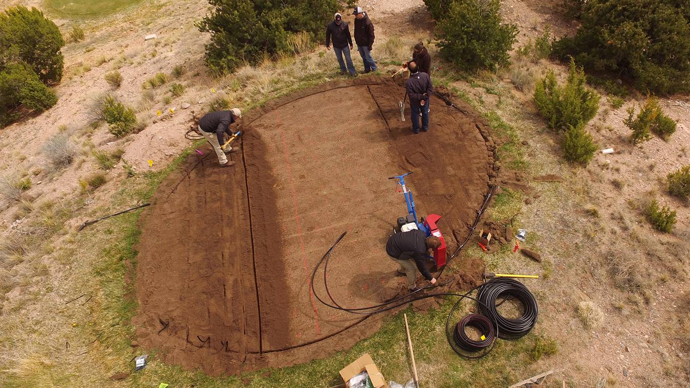 subsurface drip irrigation reduces water use on tees turfgrass irrigation