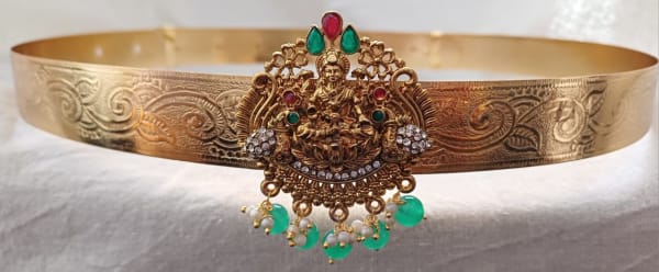 ✨ Lakshmi Temple Vaddanam – Elegant Traditional Waist Belt