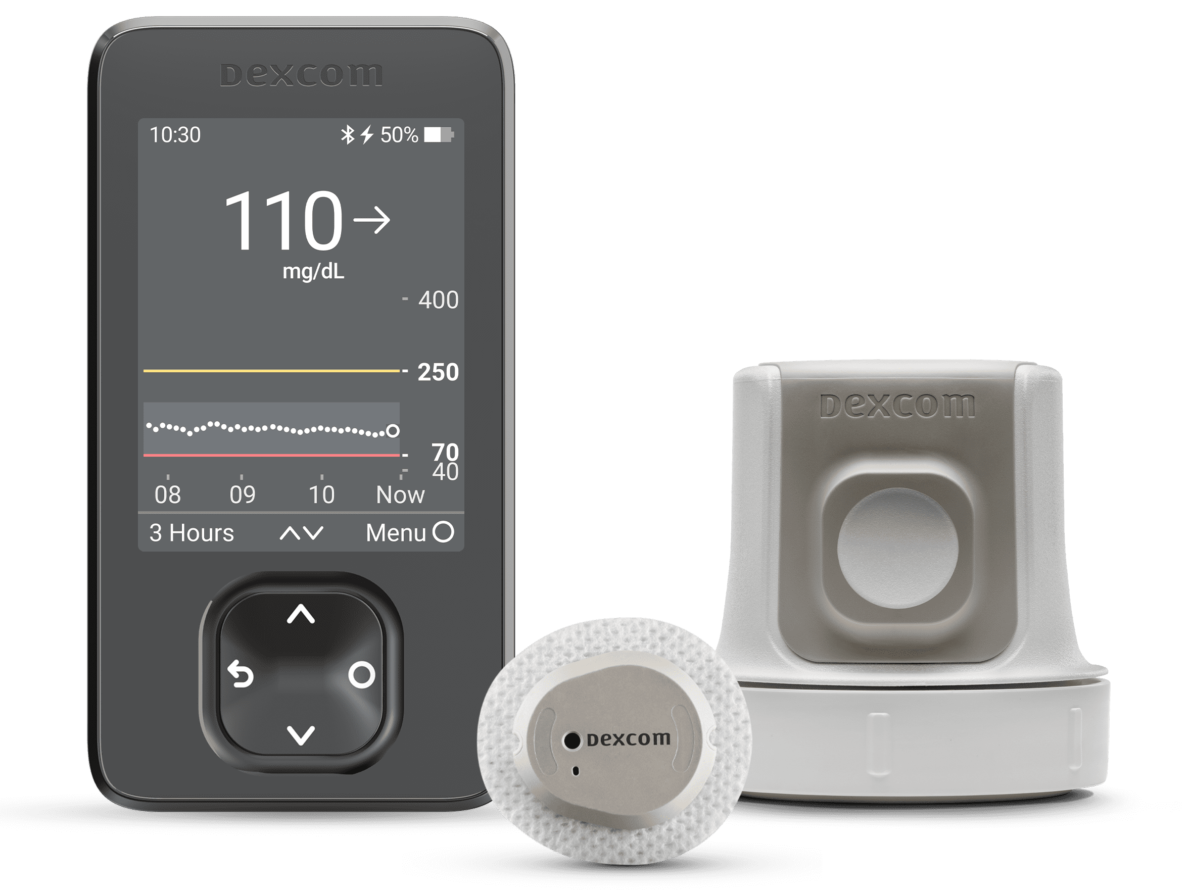 Continuous glucose monitoring (CGM) Dexcom G6 (transmitter and sensor)