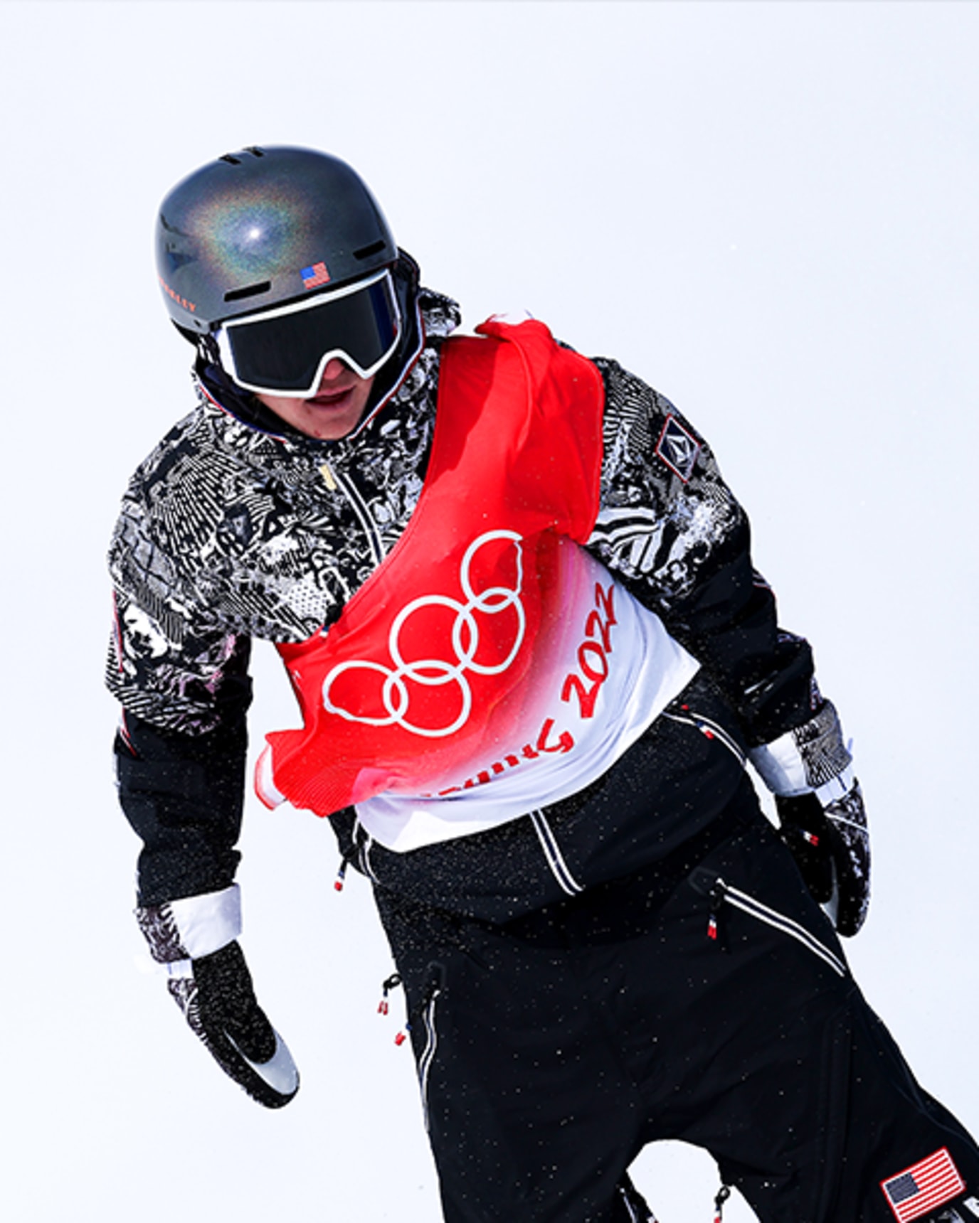 Red Gerard looks on from the slope