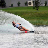 Allie Nicholson slalom skiing