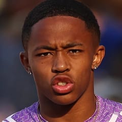 Quincy Wilson looks on after competing in the men's 400 meter semi-final on Day Three 2024 U.S. Olympic Team Trials Track & Field at Hayward Field on June 23, 2024 in Eugene, Oregon.