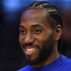 Kawhi Leonard smiling