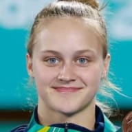 Kristina Teachout poses with her medal at the 2023 Pan American Games in Santiago, Chile.