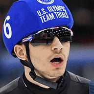 Clayton in a speedskating race