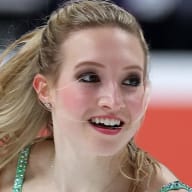 Eva Pate and Logan Bye skating