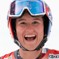 Lauren Macuga reacts in excitement.