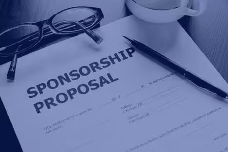 Image of Blank Sponsorship Proposal on Desk