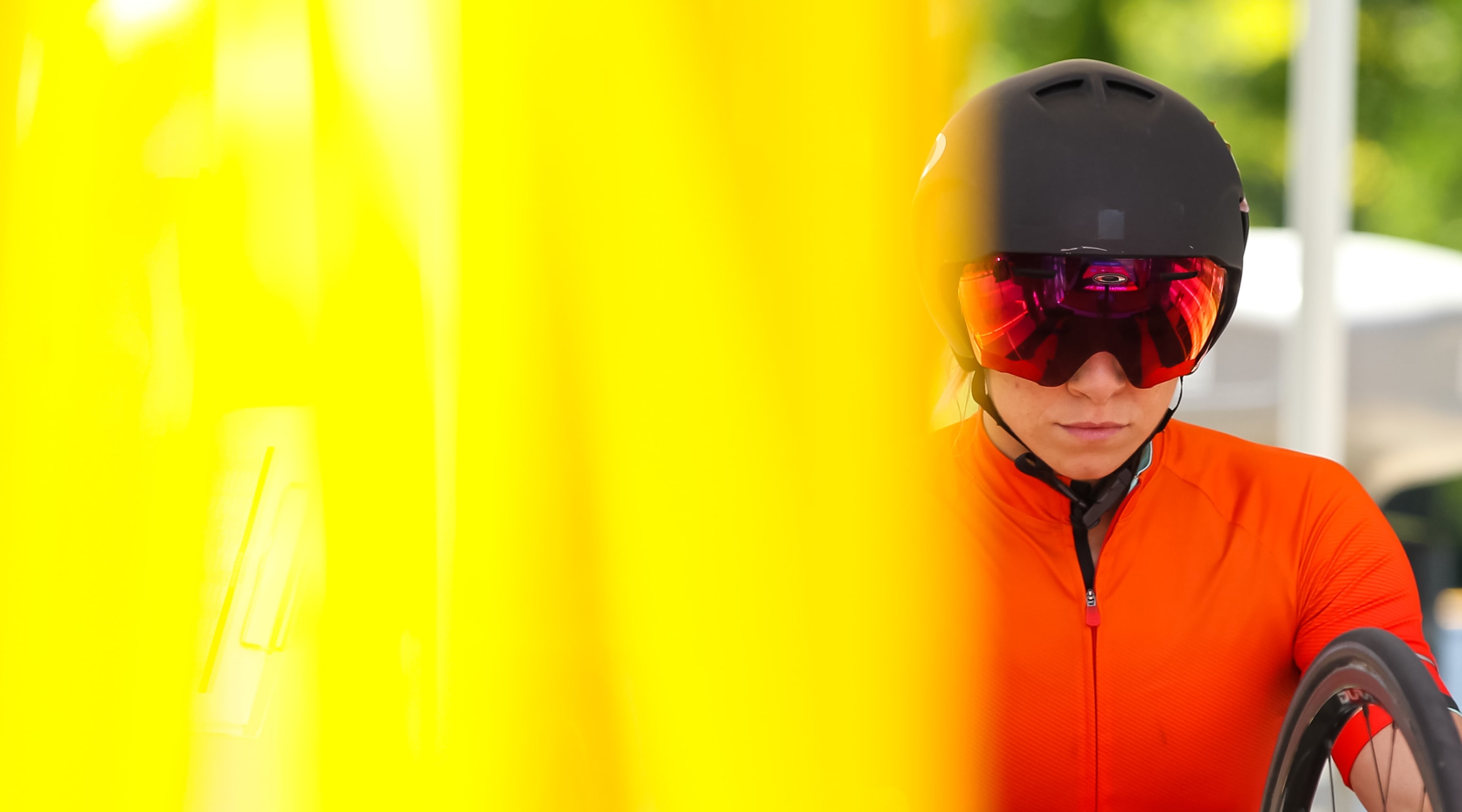 Oksana Masters of the United States looks on before competing in the WH4-5 17.0 km Course time trial during the 2021 U.S. Paralympic Trials at Gold Medal Park on June 19, 2021 in Minneapolis, Minnesota.
