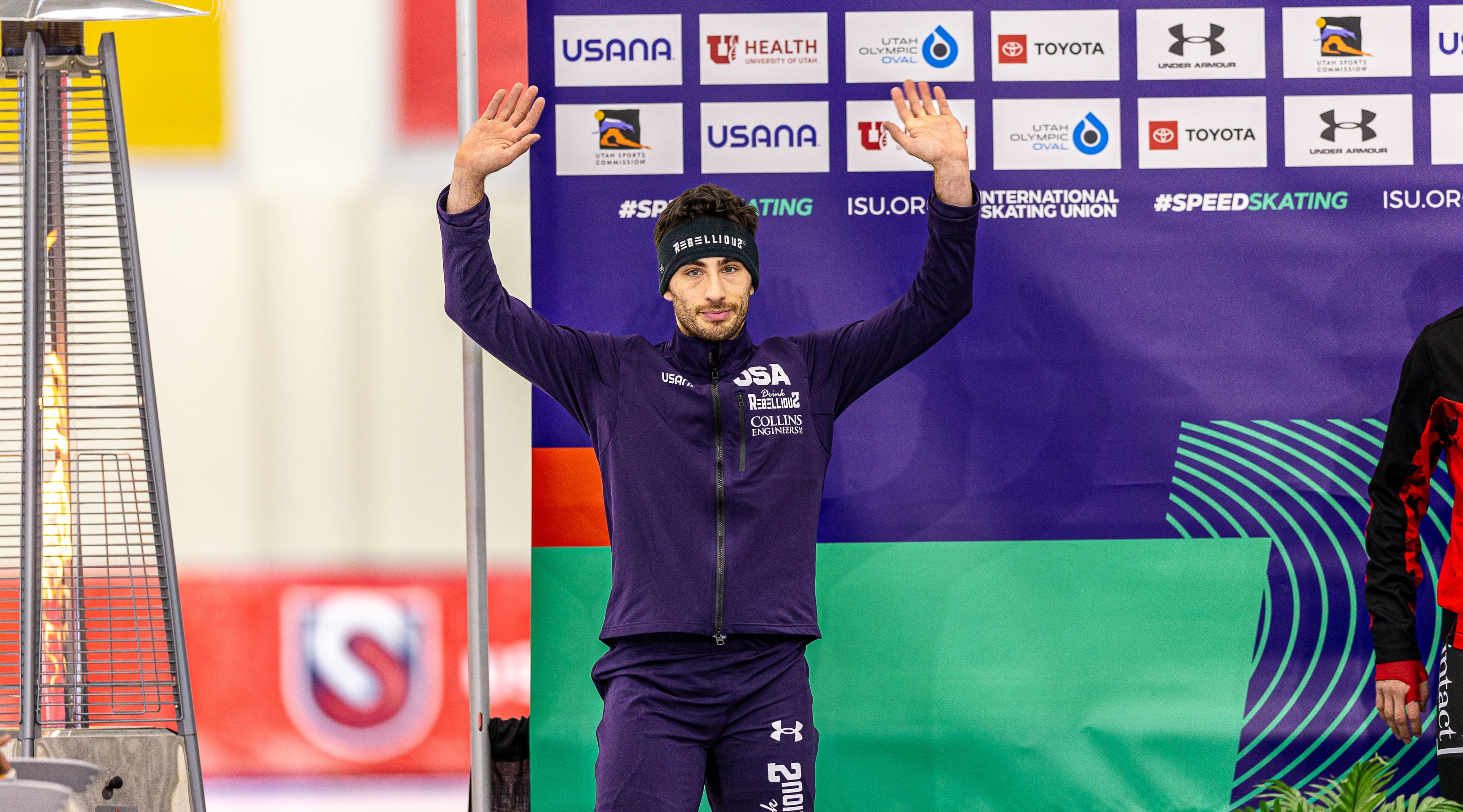 US Speedskating Emery Lehman wins Bronze at the 2024 Four Continents Championships in Salt Lake City, Utah