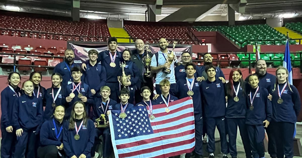 Lucha libre de Estados Unidos |  Estados Unidos gana el título grecorromano masculino en el Campeonato Panamericano U15 con siete campeones