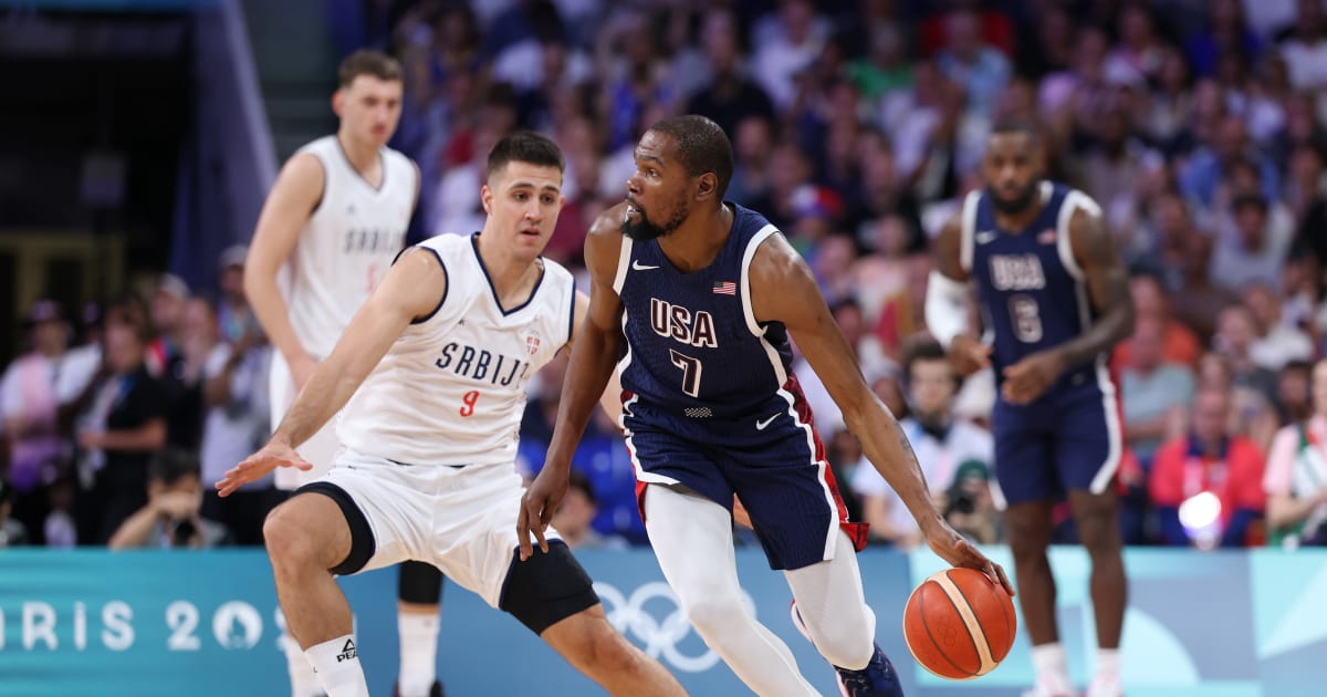 Kevin Durant Returns From Injury, Leading Team USA off the Bench Alongside LeBron James to a 110-84 Victory Against Serbia in Olympic Opener