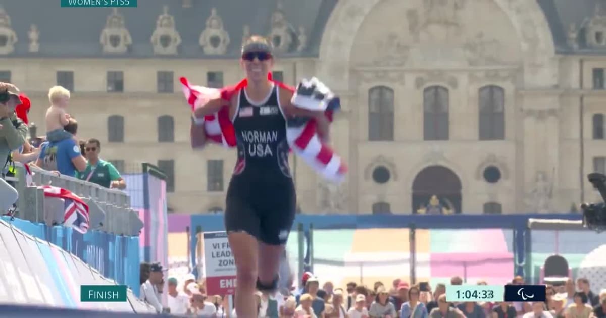Grace Norman Claims Gold in the Women's Paratriathlon PTS5 | Paris 2024 ...