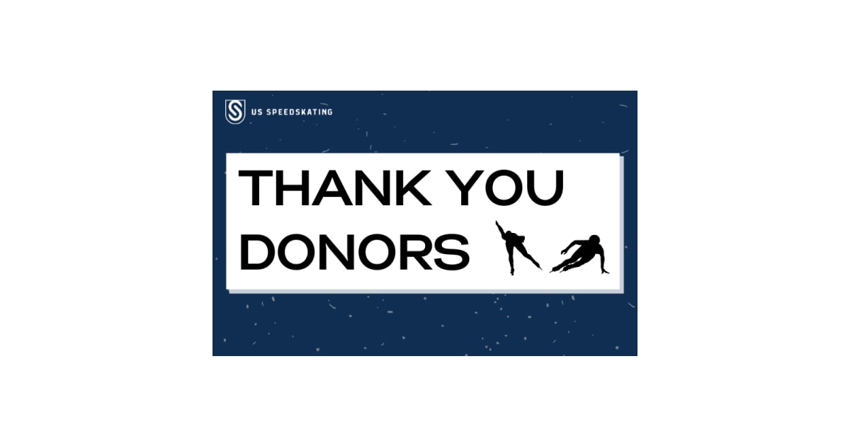 US Speedskating | Thank You Donors for April, May and June