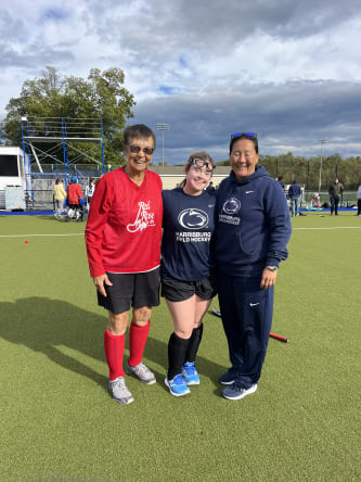 IMG 9734 - NCAA: Athlete Spotlight: Meet Maggie Kutz - Twenty-one-year-old Maggie Kutz made history this past fall when she became the first athlete with Down Syndrome to play collegiate field hockey. Like the rest of the population, Maggie isn’t defined by just one aspect of her life, but rather all the parts that make it up and the people she touches. Sometimes one thing can be a big part of us, and for Maggie – like so many others – one of those big defining factors is being a field hockey player.