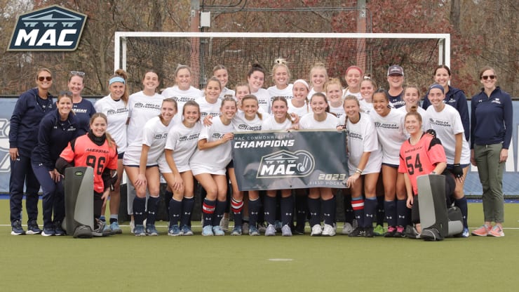 MAC C Messiah - NCAA: Congratulations 2023 College Division III Winners - For a jaw-dropping 16th tournament in a row, Messiah was crowned as MAC Commonwealth champions thanks to a narrow 1-0 win over York. The matchup of ranked teams — No. 5 Messiah and No. 8 York — didn’t disappoint.