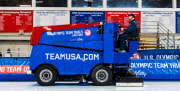 Zamboni on the ice track ahead of the 2026 U.S. Olympic Team Trials Presented by Lilly - Long Track Speedskating.