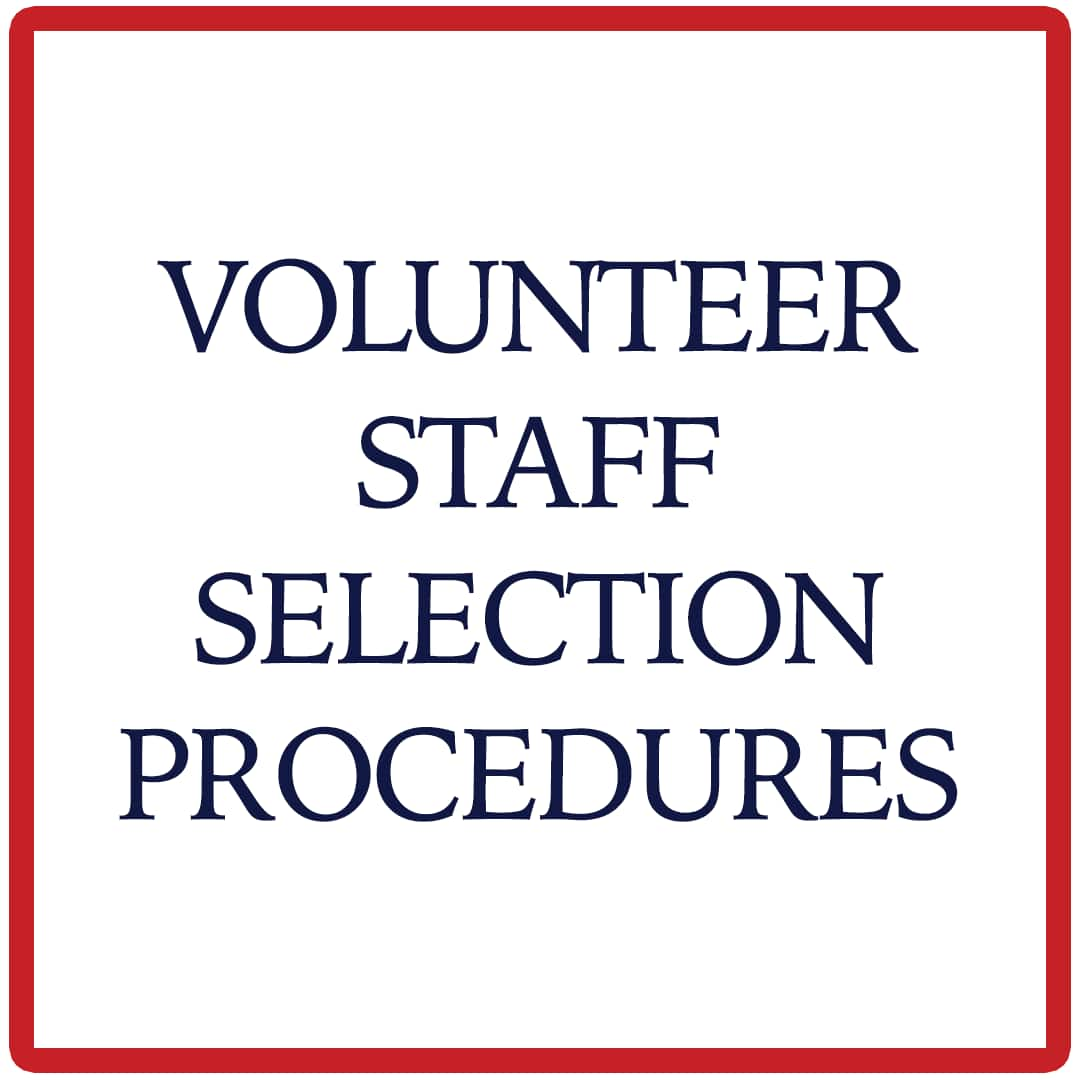 Volunteer Staff Selection Procedures