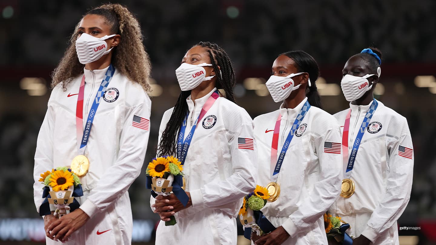 Team USA  Allyson Felix Wins 11th Medal As All-Star Relay Takes Gold