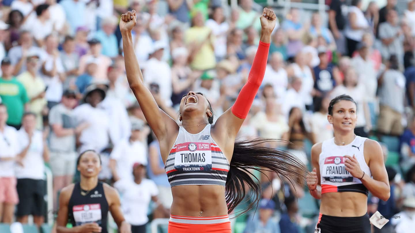 Team USA  Gabby Thomas Has FloJo-Esque Performance in Winning 200 Meters  at Olympic Trials