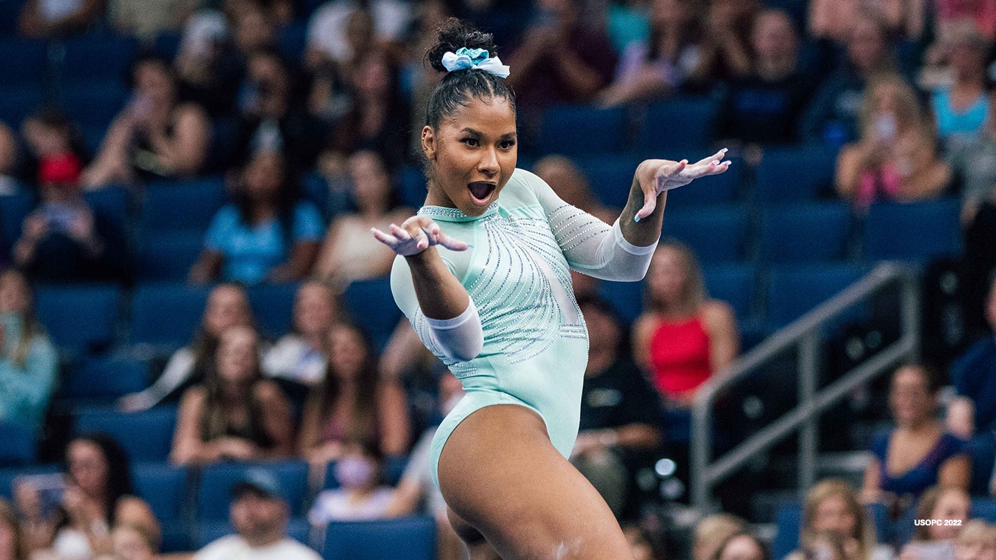 Suni Lee's floor routine at 2022 NCAA women's gymnastics championship  finals