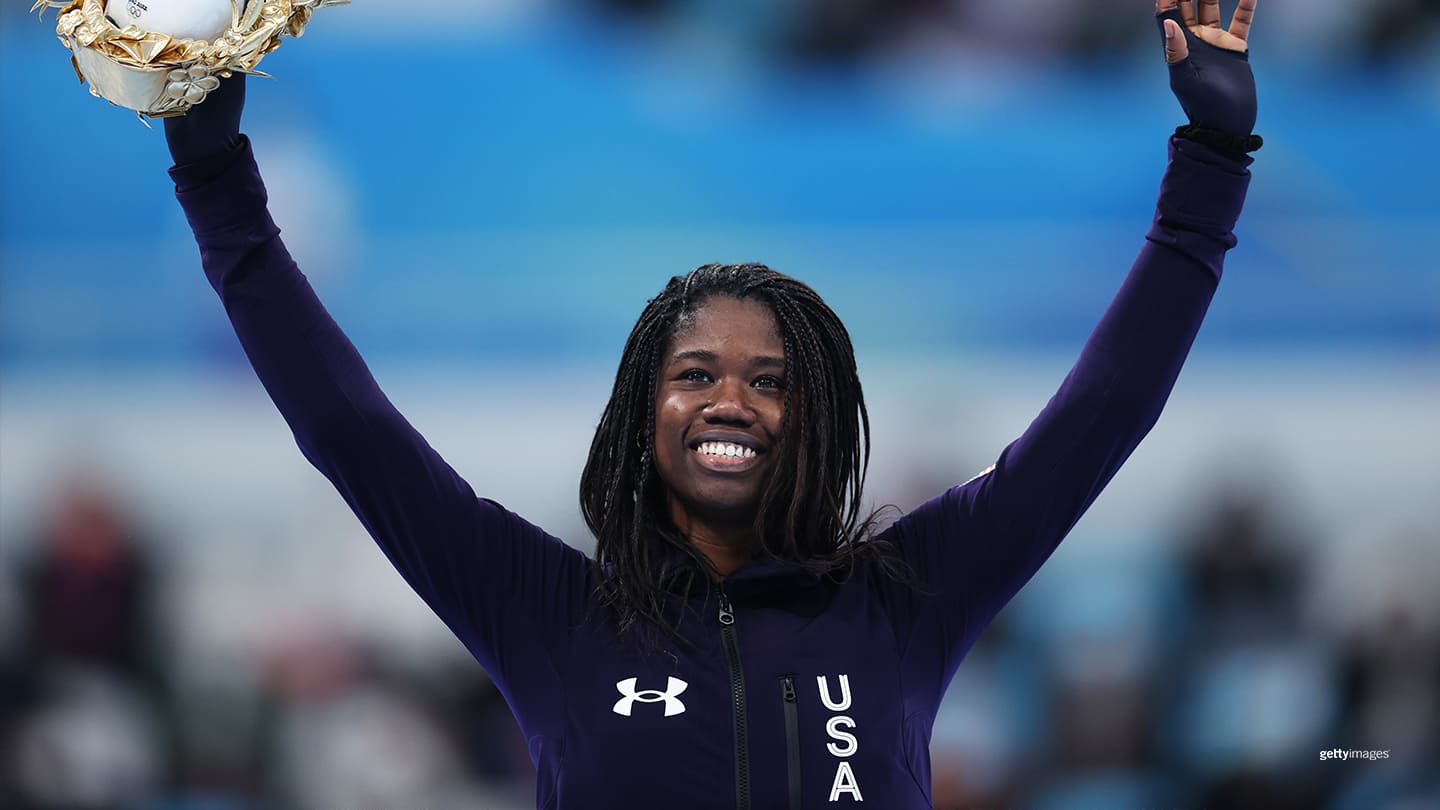 Team USA  Speedskater Erin Jackson Makes History With Olympic Gold Medal  In 500-Meter