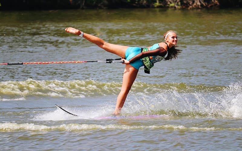 Faith Dix swivel skiing