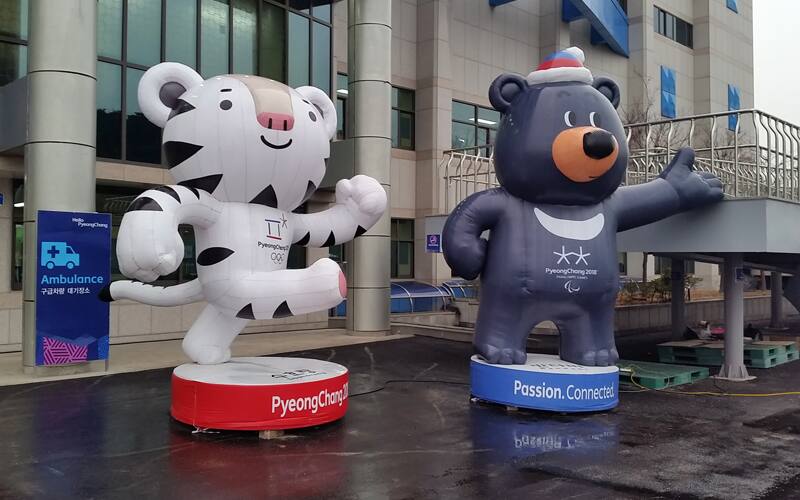 Soohorang and Bandabi, the PyeongChang mascots