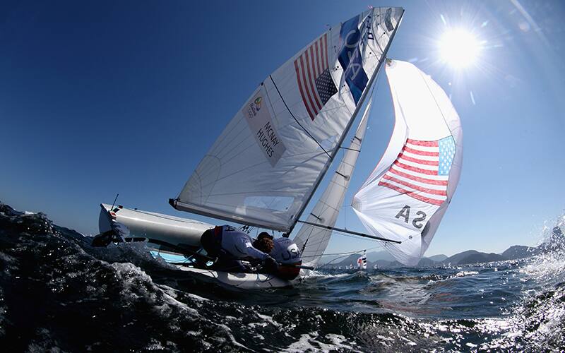 U.S. sailors compete in the Olympic Games Rio 2016.