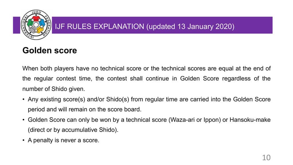 Explanatory Guide of the judo slide 10