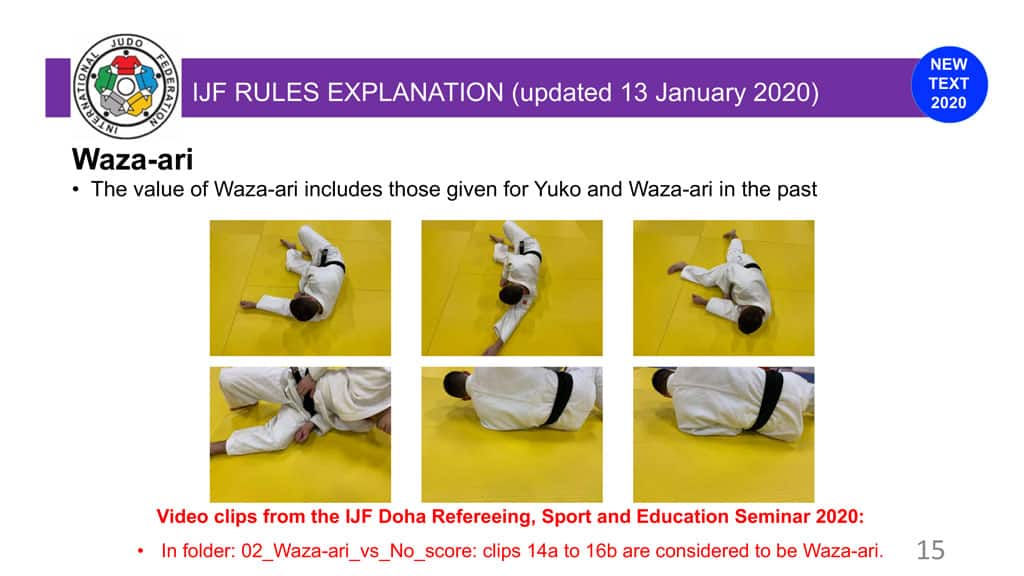 Explanatory Guide of the judo slide 15