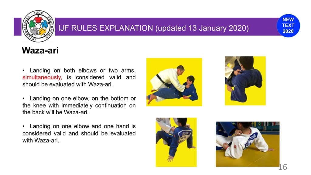 Explanatory Guide of the judo slide 16