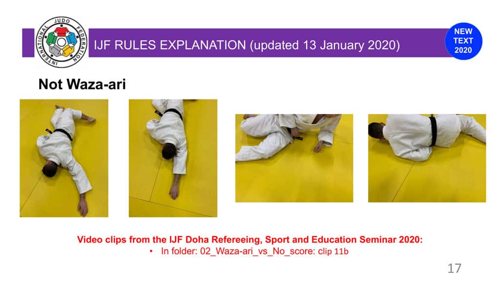 Explanatory Guide of the judo slide 17