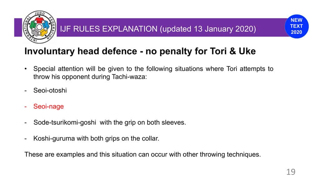 Explanatory Guide of the judo slide 19