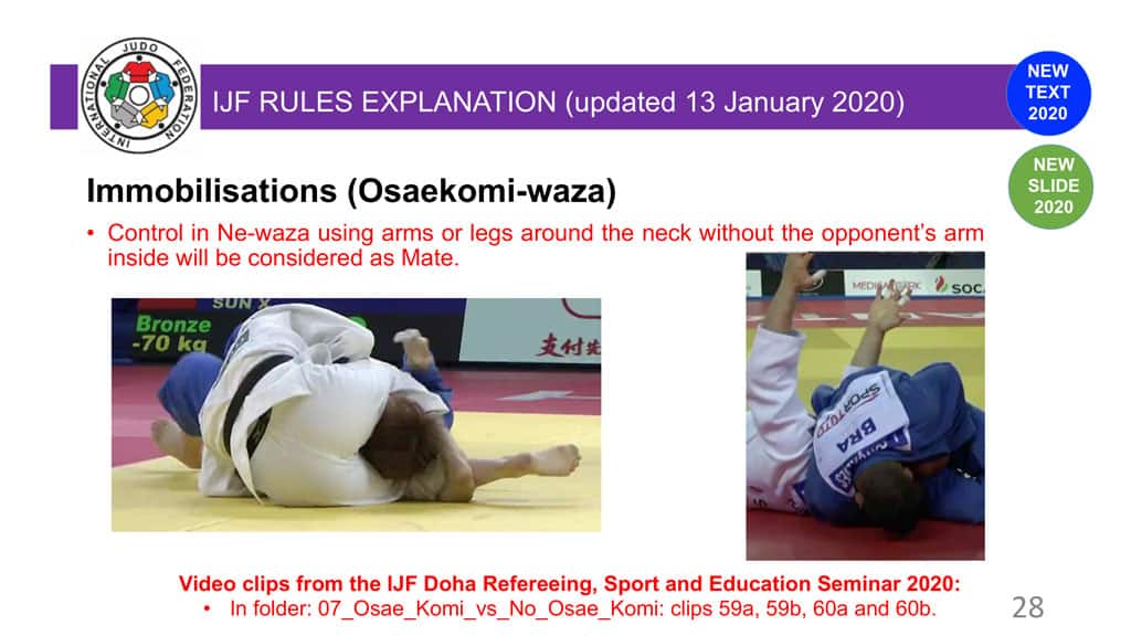 Explanatory Guide of the judo slide 28