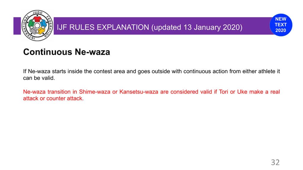 Explanatory Guide of the judo slide 32