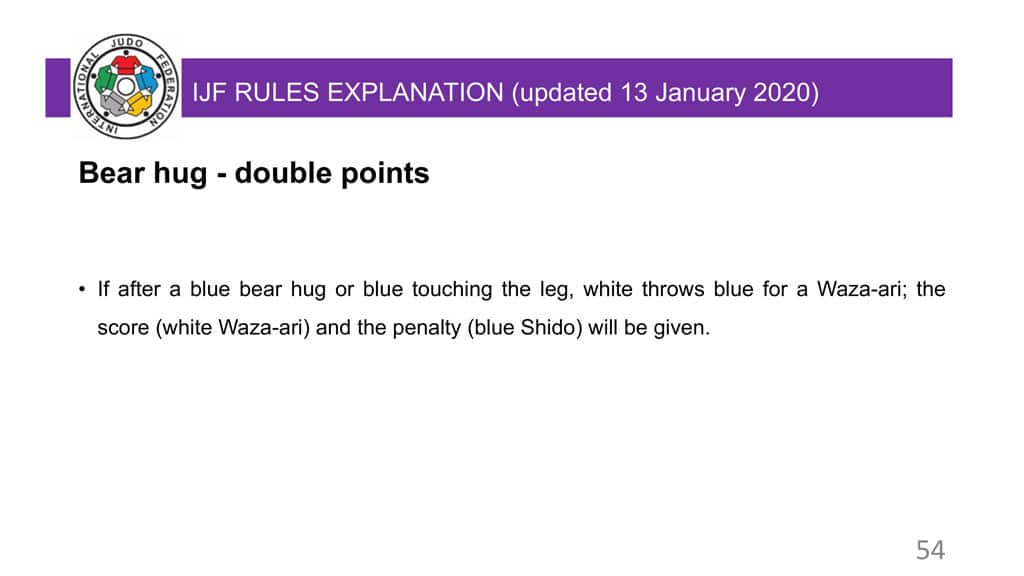 Explanatory Guide of the judo slide 54