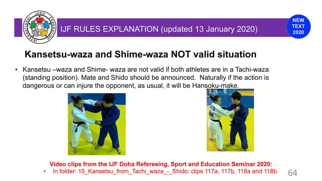Explanatory Guide of the judo slide 64