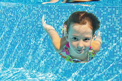 girl in pool