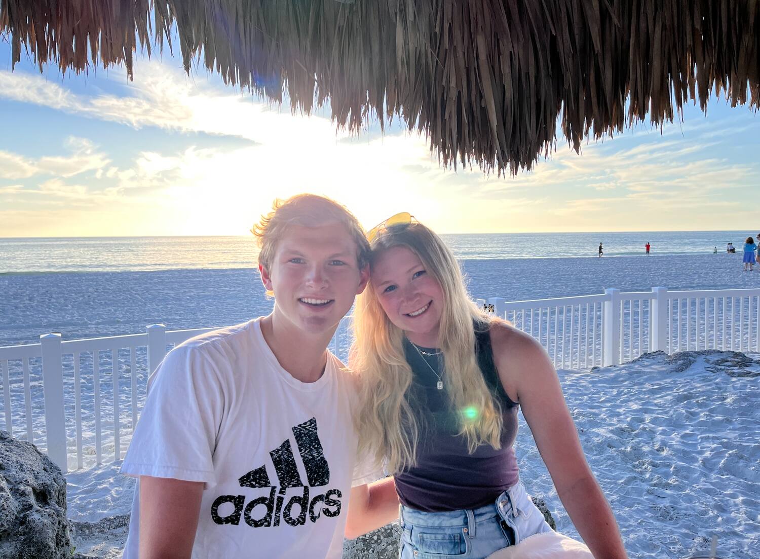 Paratriathlete Owen Cravens poses with a female friend