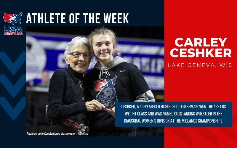 Carley Ceshker, Athlete of the Week graphic