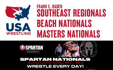 Graphic for Southeast Regionals, Beach Nationals, Masters Nationals and Spartan Nationals