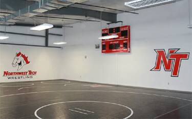 Northwest Tech wrestling room