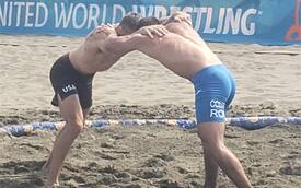 Michael Peters,USA v Stefan Coman, Romania at Rome Beach World Series