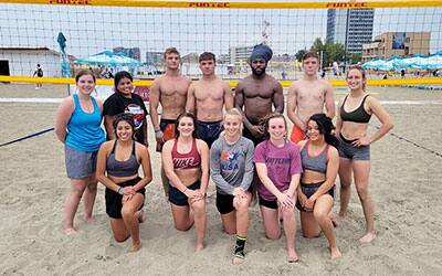 U.S. Beach athletes after a workout in Constanta, Romania