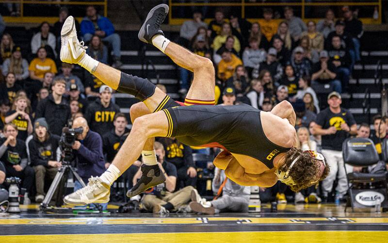 Action image from Iowa vs. Iowa State.